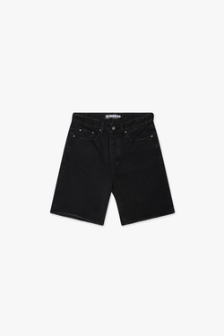 6TH NBRHD "DISTRICT" JET BLACK DENIM SHORTS