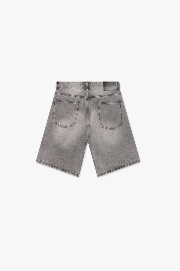 6TH NBRHD "DISTRICT" LIGHT GREY DENIM SHORTS