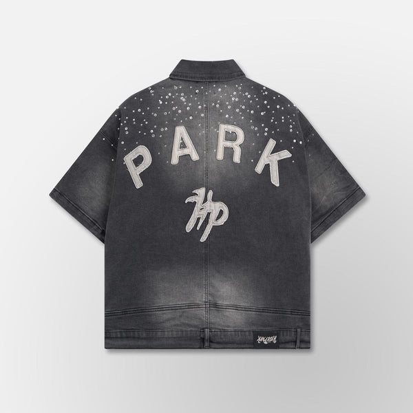 HYDE PARK Studded Park Denim Work Shirt - Black (Studded-Park-Denim-Work-Shirt-Black)