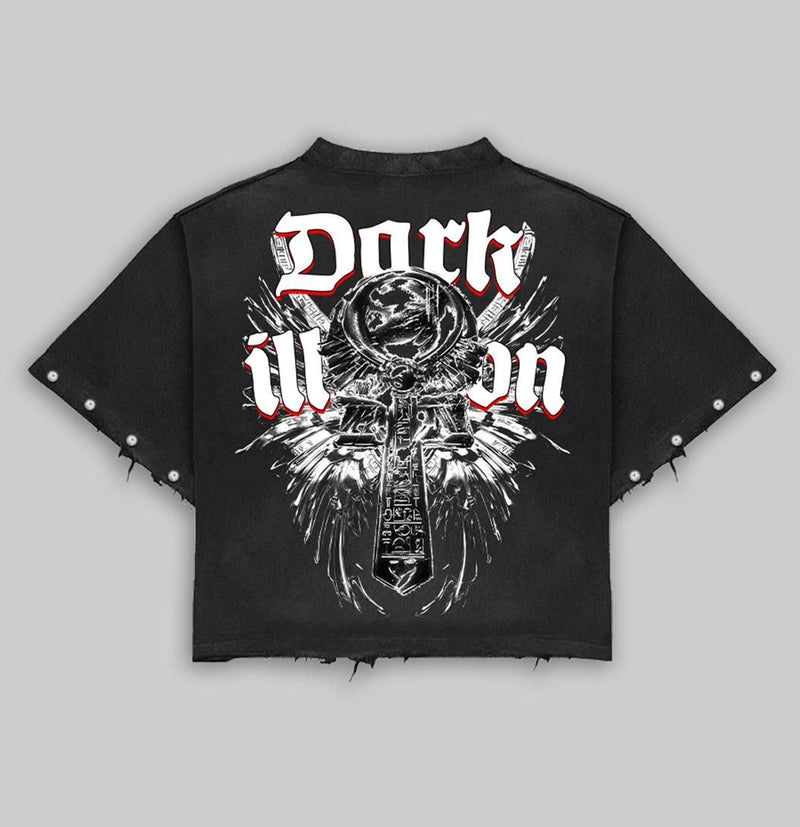 DARK ILLUSIONS Midnight Circus CROP CROP SHORTSET