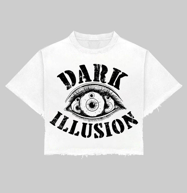 DARK ILLUSIONS ILLUSIONS EYR CROP T-SHIRT