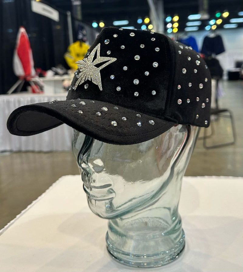 GOLD STAR STAR RHINESTONE TRUCKER HAT