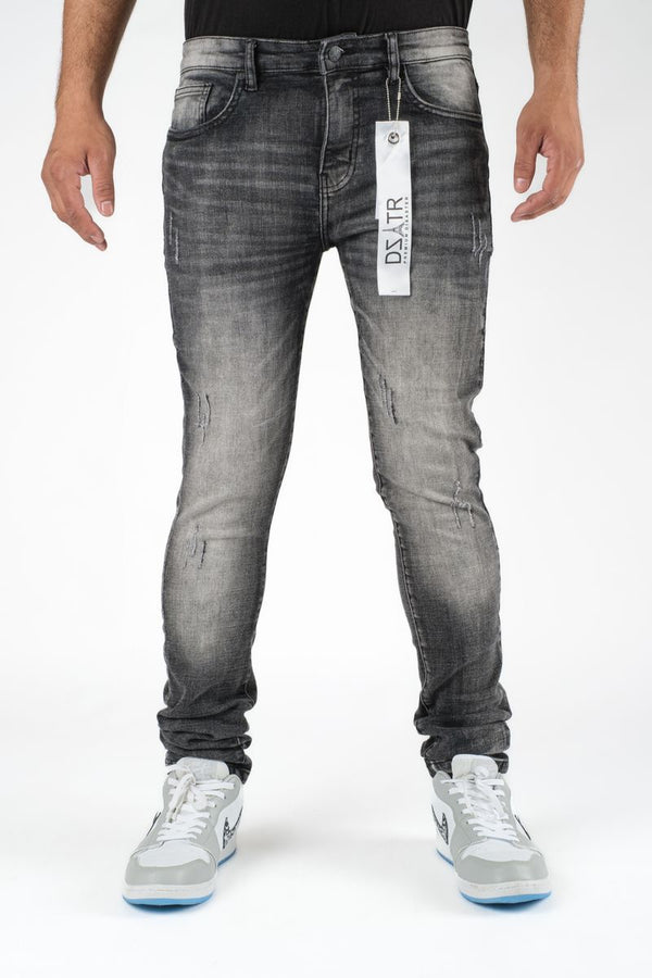 DISASTER SUPER STRETCH DENIM - SLIM FIT - SMOOTH BLACK (DZTR-416)