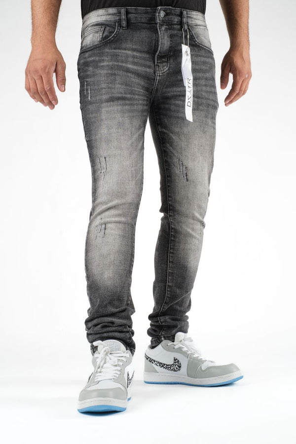 DISASTER SUPER STRETCH DENIM - SLIM FIT - SMOOTH BLACK (DZTR-416)