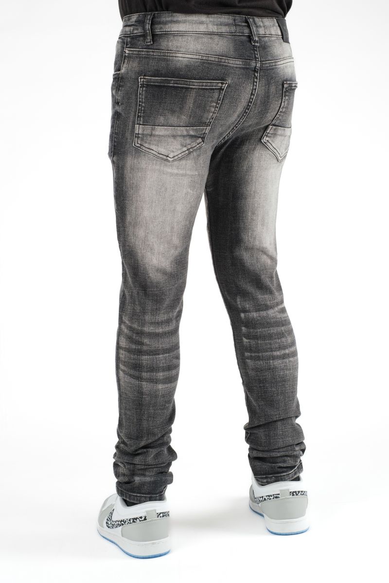 DISASTER SUPER STRETCH DENIM - SLIM FIT - SMOOTH BLACK (DZTR-416)