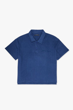 SILNT CHPTRS "RELEVANT"NAVY POLO SHIRT