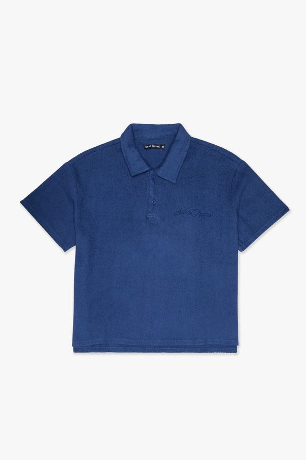 SILNT CHPTRS "RELEVANT"NAVY POLO SHIRT