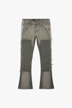 SILNT CHPTRS "RURAL"GREY STACKED DENIM