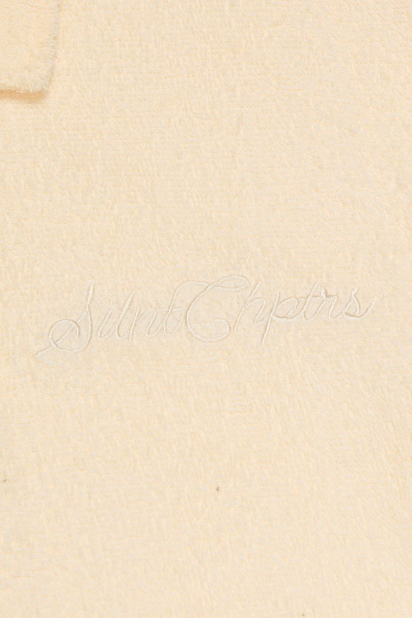 SILNT CHPTRS "RELEVANT"CREAM POLO SHIRT