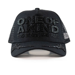 GOLD STAR ONE OF A KIND RHINESTONE TRUCKER HAT