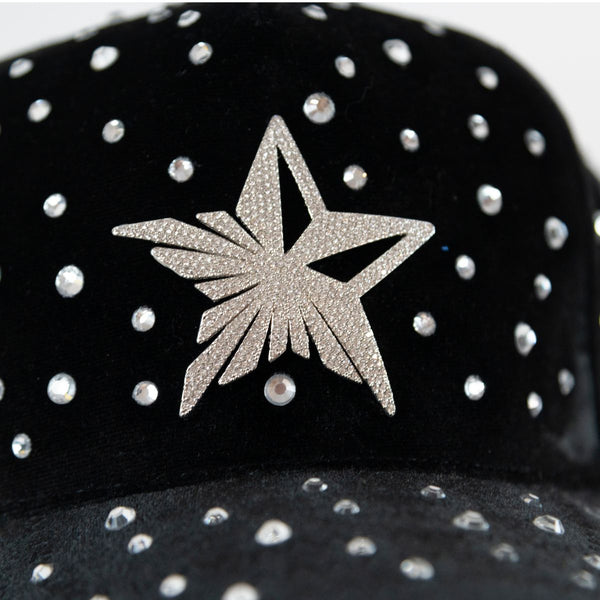 GOLD STAR STAR RHINESTONE TRUCKER HAT