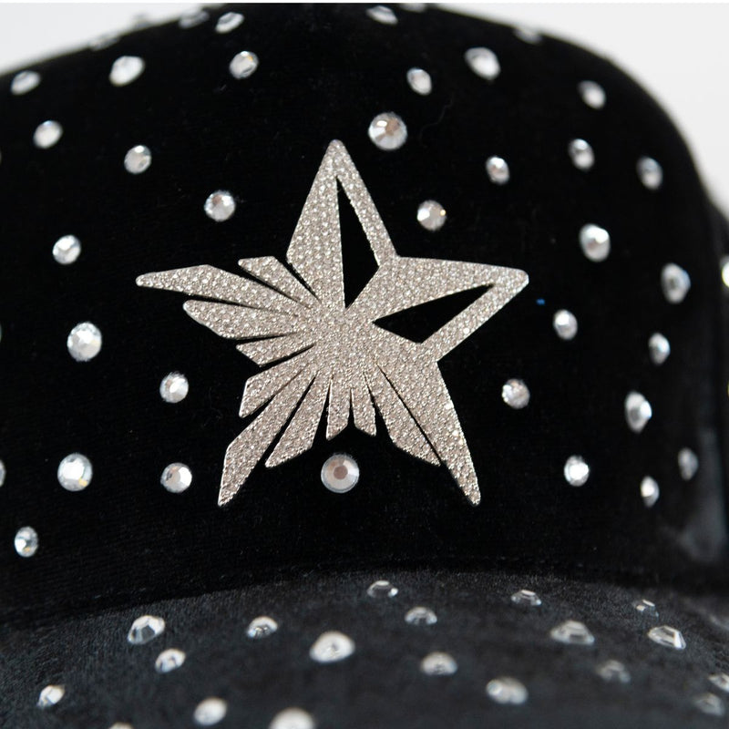 GOLD STAR STAR RHINESTONE TRUCKER HAT