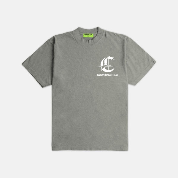 COUNTING CLUB Invite Only Ultra Heavyweight CEMENT T-shirt