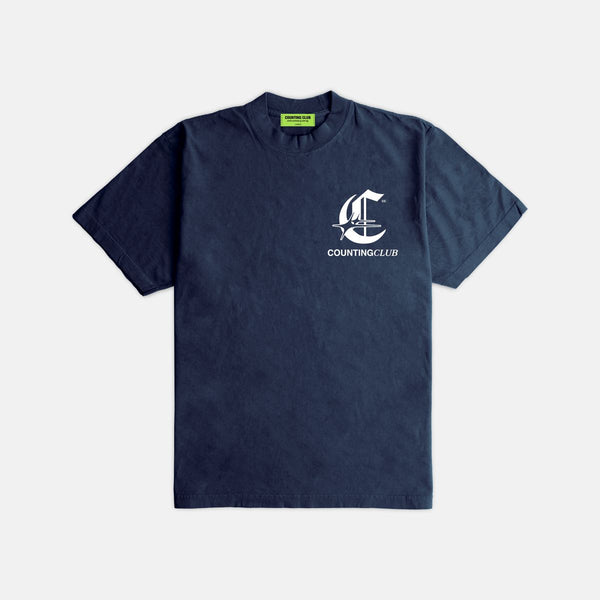 COUNTING CLUB Invite Only Ultra Heavyweight NAVY T-shirt