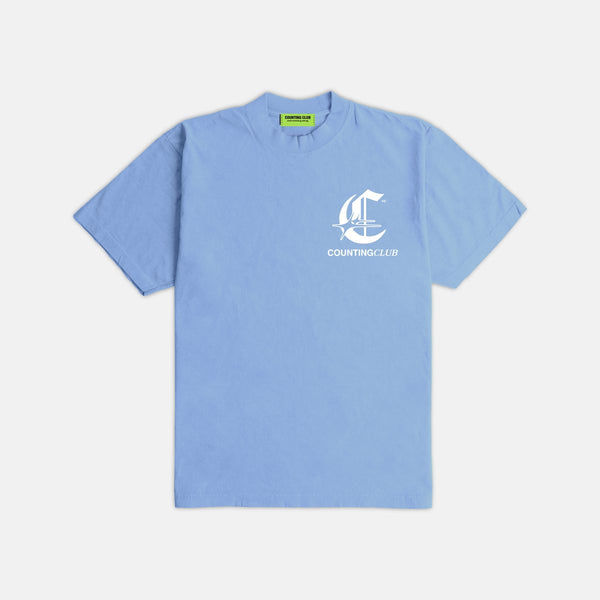 COUNTING CLUB Invite Only Ultra Heavyweight SKY BLUE T-shirt