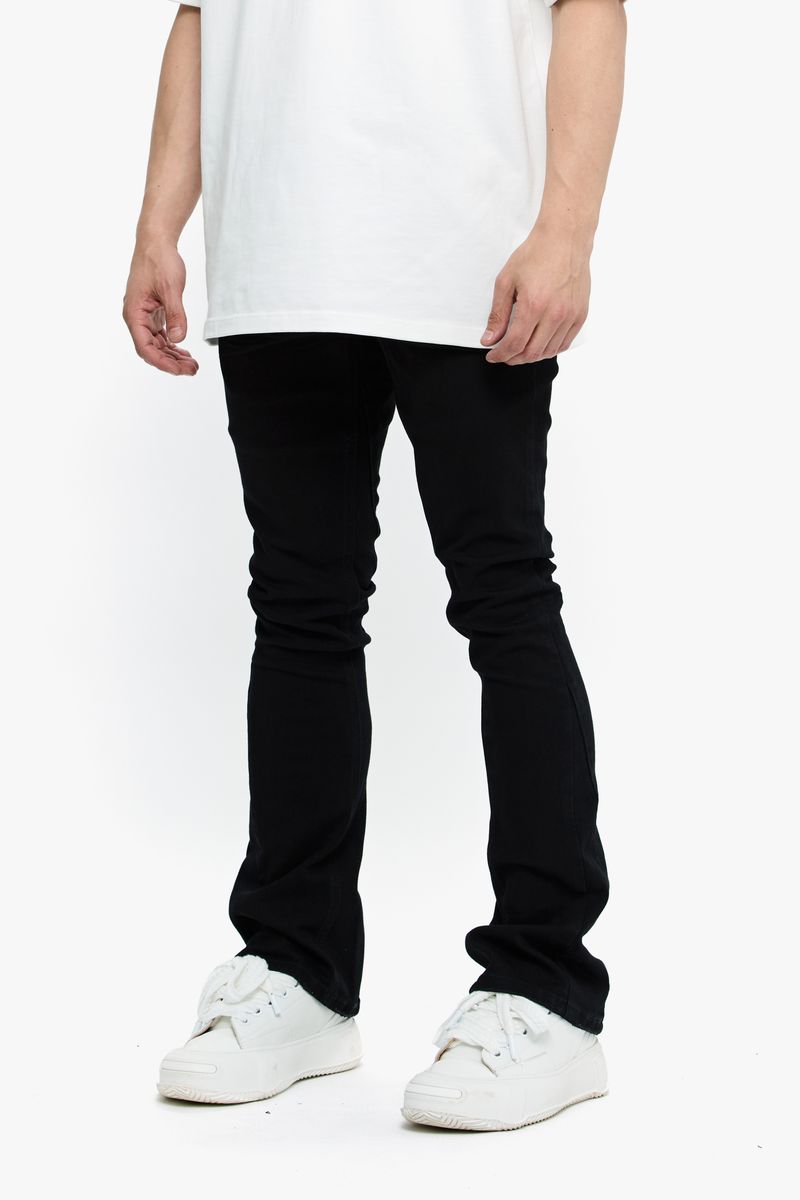 VALABASAS Mr. Stacked-BLACK STACKED JEANS