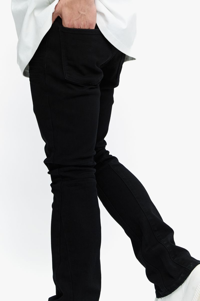 VALABASAS Mr. Stacked-BLACK STACKED JEANS