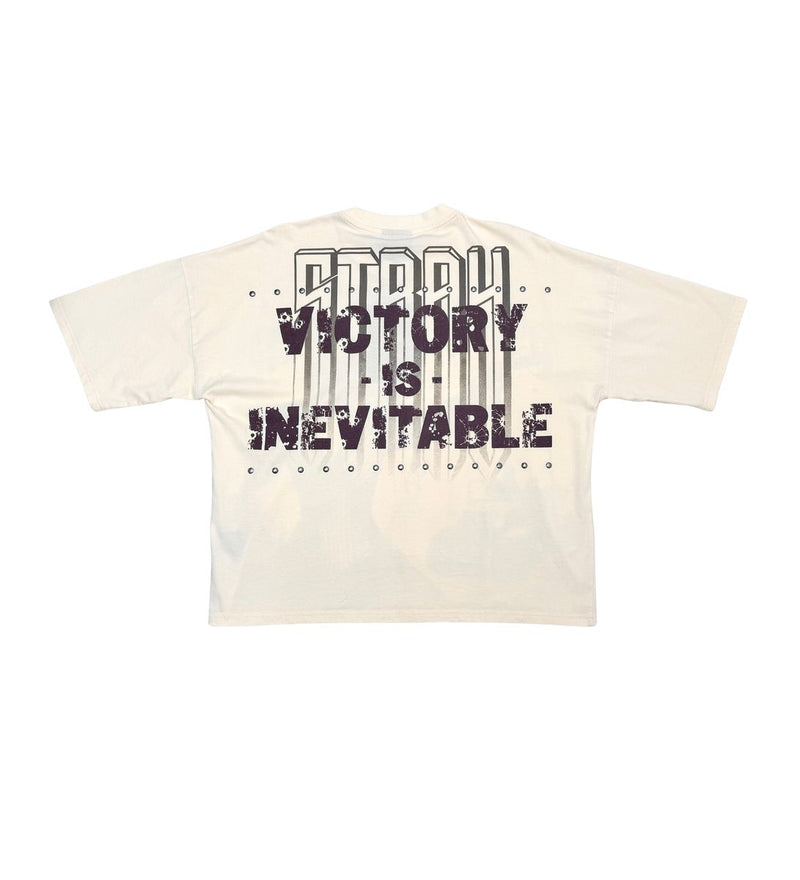 STRAY VICTORY WIDE & CROP NATURAL T-SHIRT