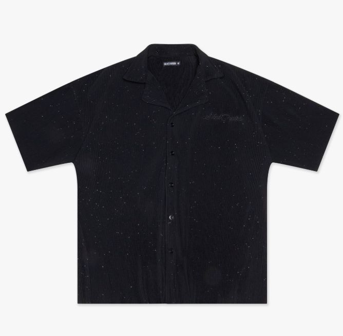 SILNT CHPTRS "BRANDELLO" BLACK/SHINE COLLAR SHIRT
