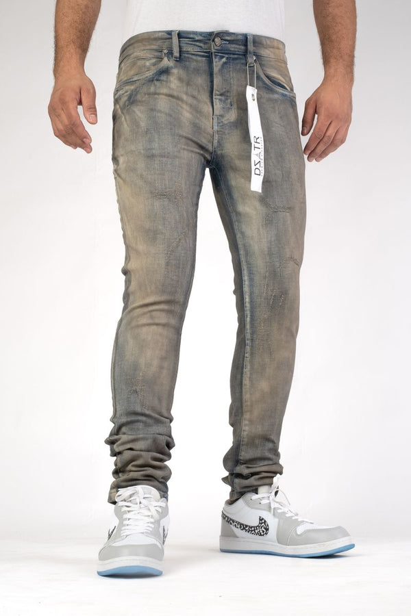 DISASTER SUPER STRETCH DENIM - SLIM FIT - ANTIQUE BLUE (DZTR-473)