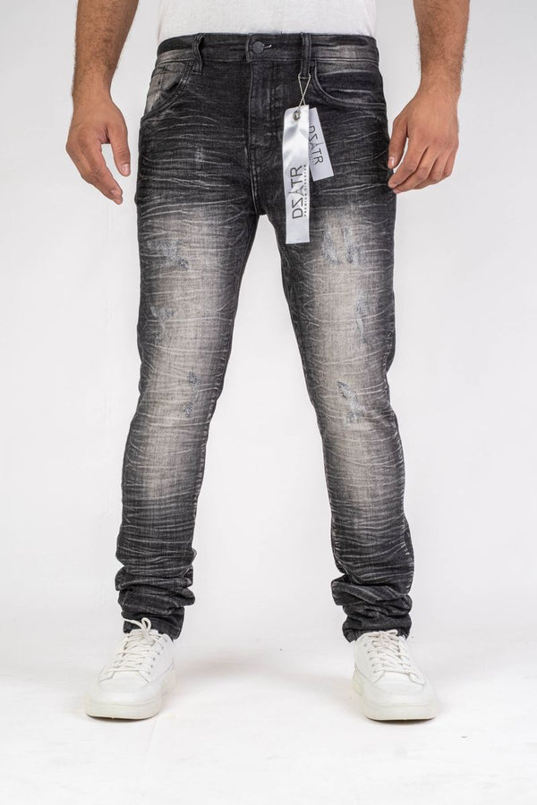 DISASTER SUPER STRETCH DENIM - SLIM FIT - BLACK ROPE (DZTR-459)