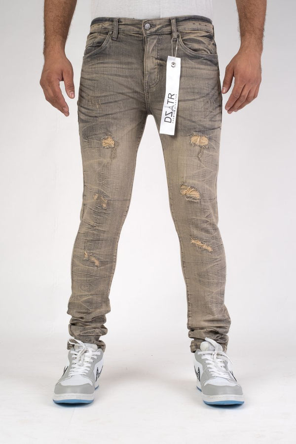 DISASTER SUPER STRETCH DENIM - SLIM FIT - VINTAGE GREY (DZTR-439)