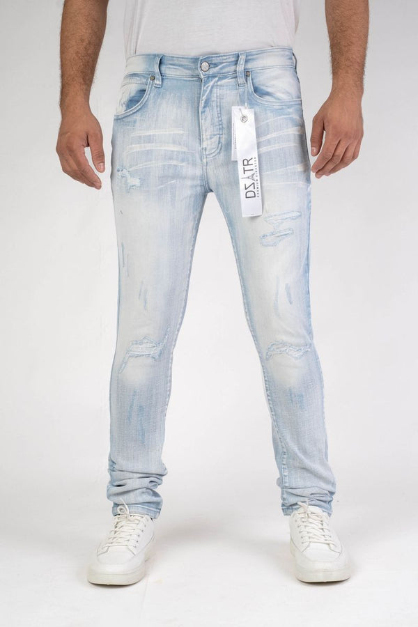 DISASTER SUPER STRETCH DENIM - SLIM FIT - ICE BLUE (DZTR-422)