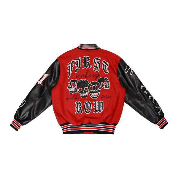 FIRST ROW WAKE UP AND BE FIERCE VARSITY JACKET