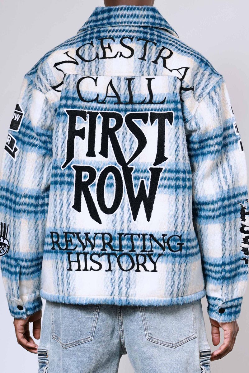 FIRST ROW ANCESTRAL CALL BLUE SHACKET