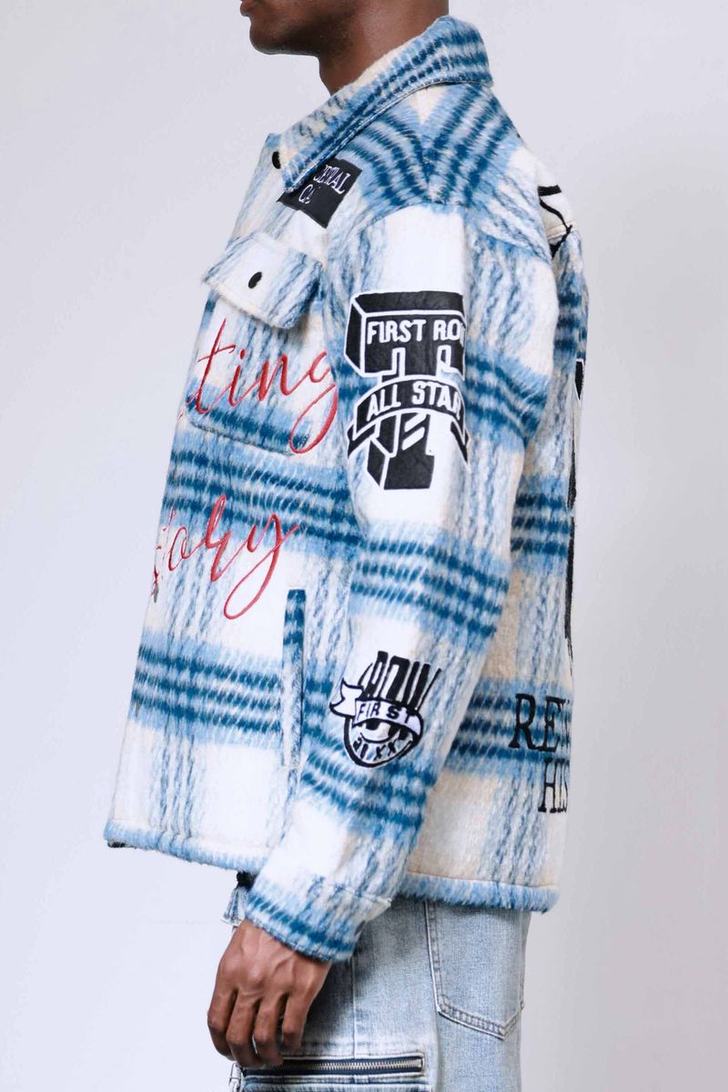 FIRST ROW ANCESTRAL CALL BLUE SHACKET
