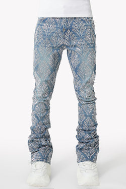 GUAPI Steel Blue Embellished stacked Denim V2 (Steel-Blue-Embellished-Denim-V2)
