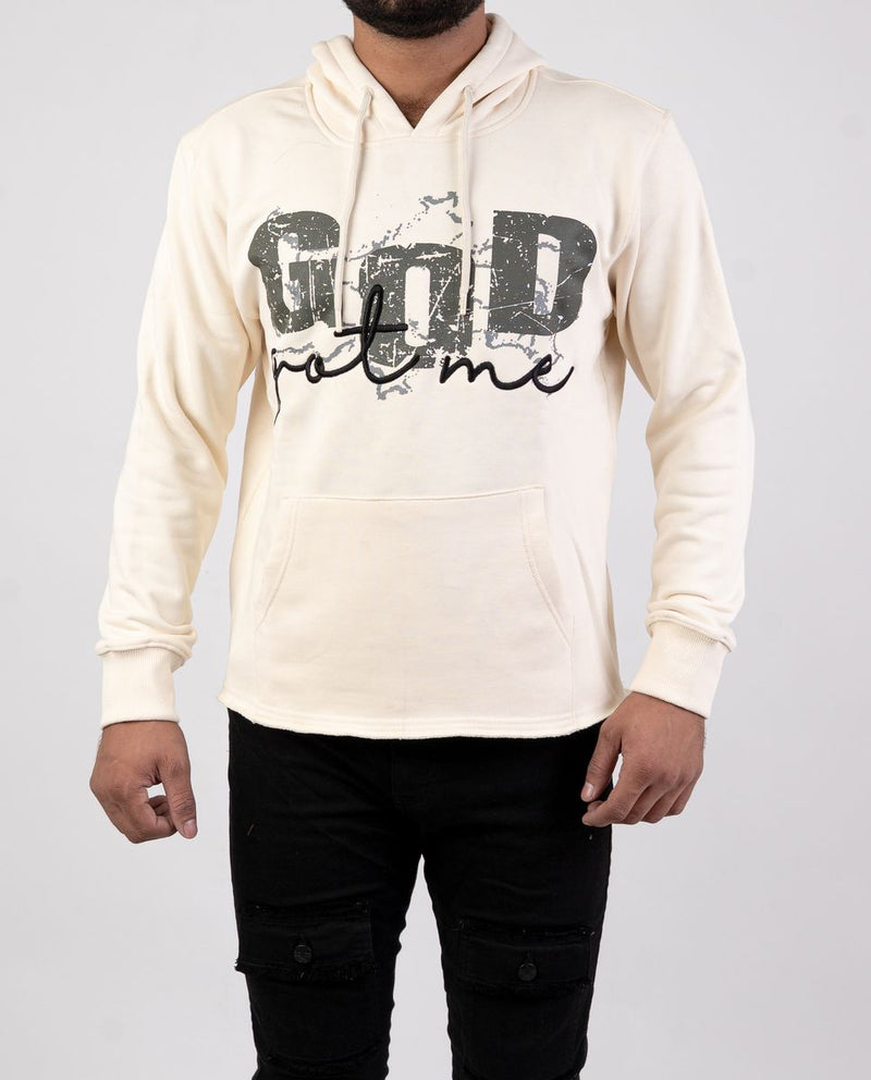 DISASTER HOODIE CROP - GOD IVORY (HOODIE CROP - GOD IVORY)