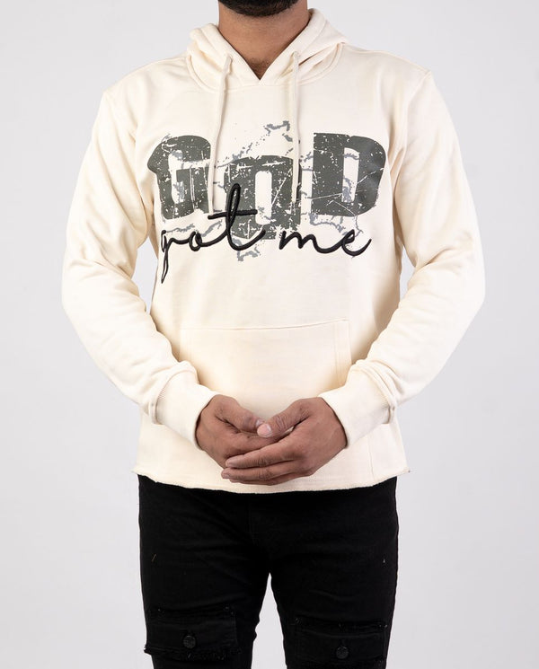 DISASTER HOODIE CROP - GOD IVORY (HOODIE CROP - GOD IVORY)
