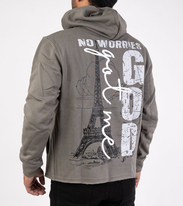 DISASTER HOODIE CROP - GOD GREY (HOODIE CROP - GOD GREY)