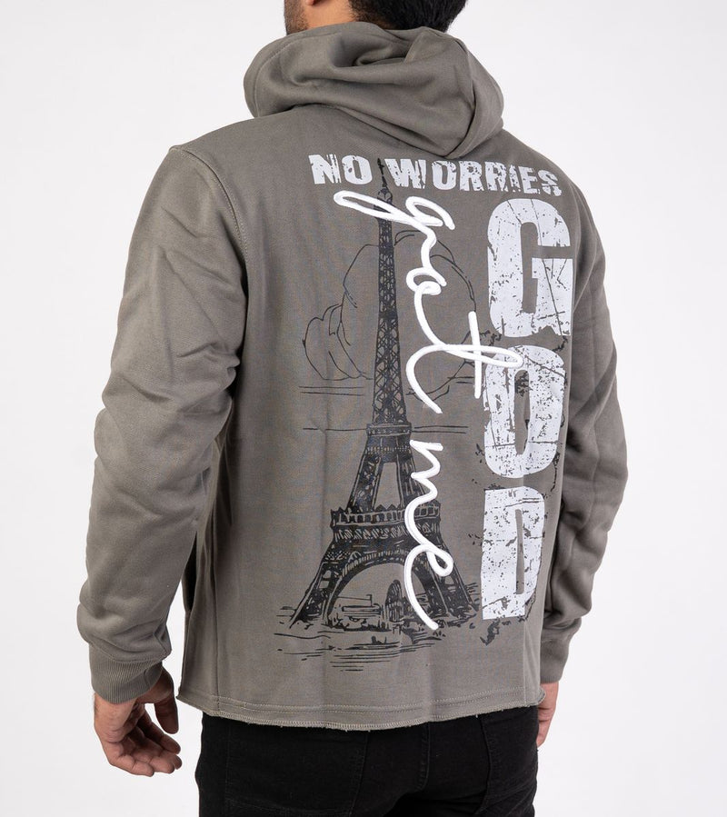 DISASTER HOODIE CROP - GOD GREY (HOODIE CROP - GOD GREY)