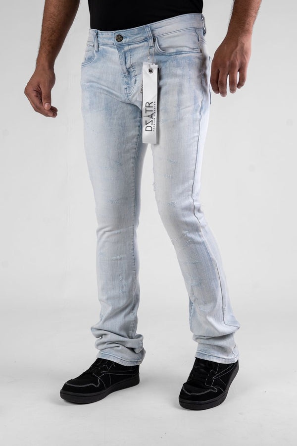 DISASTER SUPER STRETCH DENIM - ICE BLUE STACKED (DZTR-494 ICE BLUE)