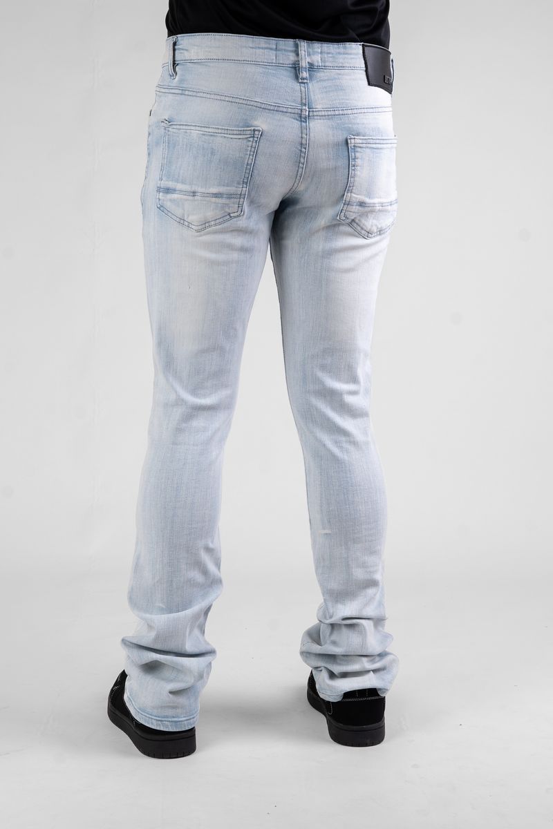 DISASTER SUPER STRETCH DENIM - ICE BLUE STACKED (DZTR-494 ICE BLUE)
