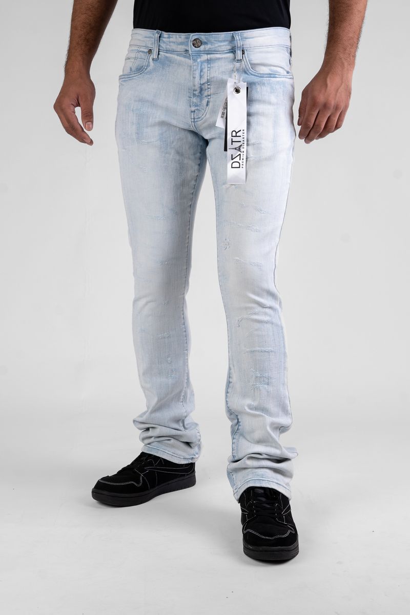 DISASTER SUPER STRETCH DENIM - ICE BLUE STACKED (DZTR-494 ICE BLUE)