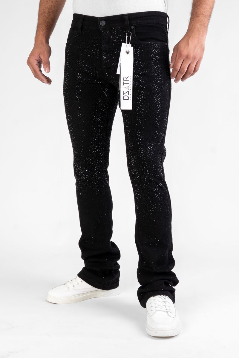 DISASTER SUPER STRETCH DENIM - BLACK STONE STACKED (DZTR-492 BLACK)