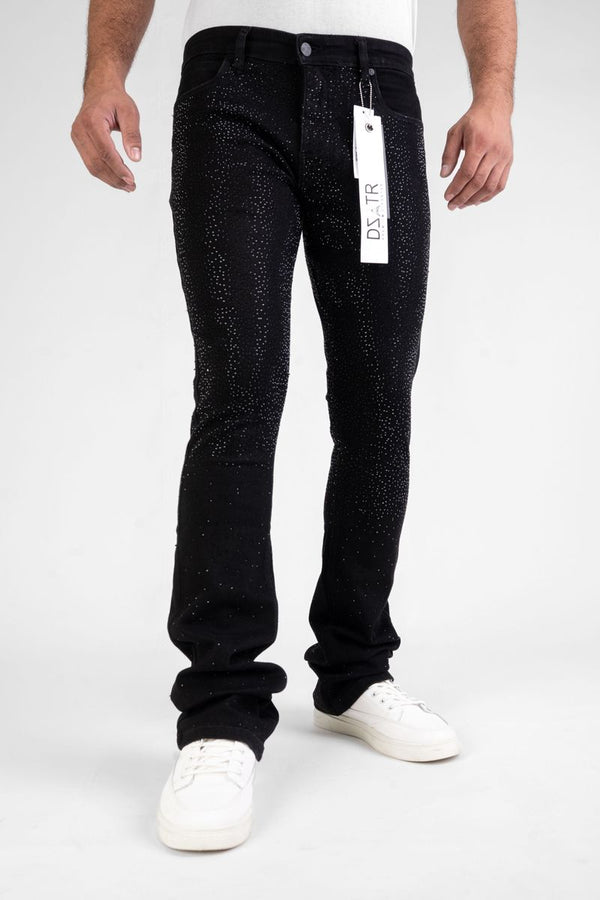 DISASTER SUPER STRETCH DENIM - BLACK STONE STACKED (DZTR-492 BLACK)