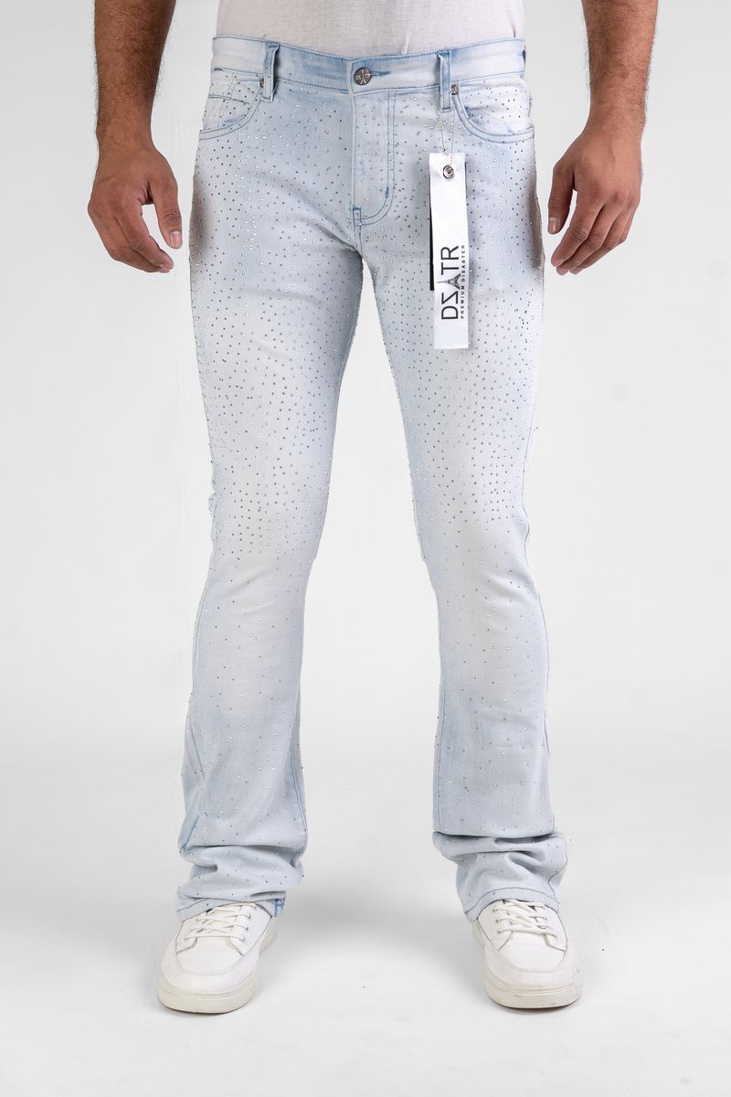 DISASTER SUPER STRETCH DENIM - ICE BLUE STONE STACKED (DZTR-492 ICE BLUE)