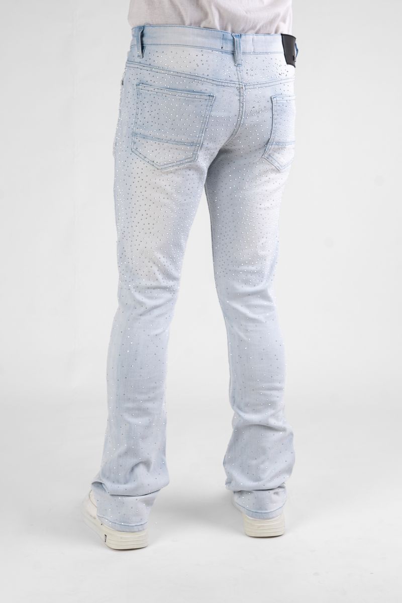 DISASTER SUPER STRETCH DENIM - ICE BLUE STONE STACKED (DZTR-492 ICE BLUE)
