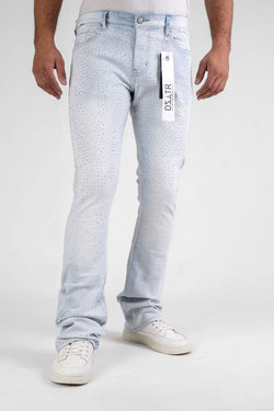 DISASTER SUPER STRETCH DENIM - ICE BLUE STONE STACKED (DZTR-492 ICE BLUE)