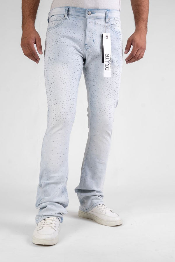DISASTER SUPER STRETCH DENIM - ICE BLUE STONE STACKED (DZTR-492 ICE BLUE)