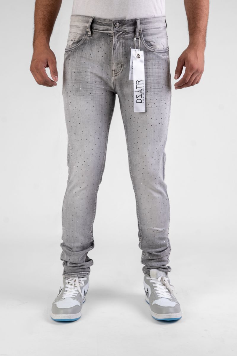 DISASTER SUPER STRETCH SKINNY - GREY STONE (DZTR-491 GREY)