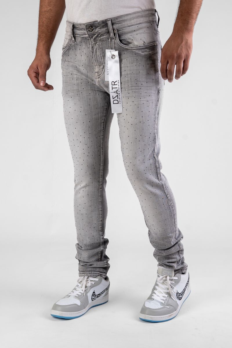 DISASTER SUPER STRETCH SKINNY - GREY STONE (DZTR-491 GREY)