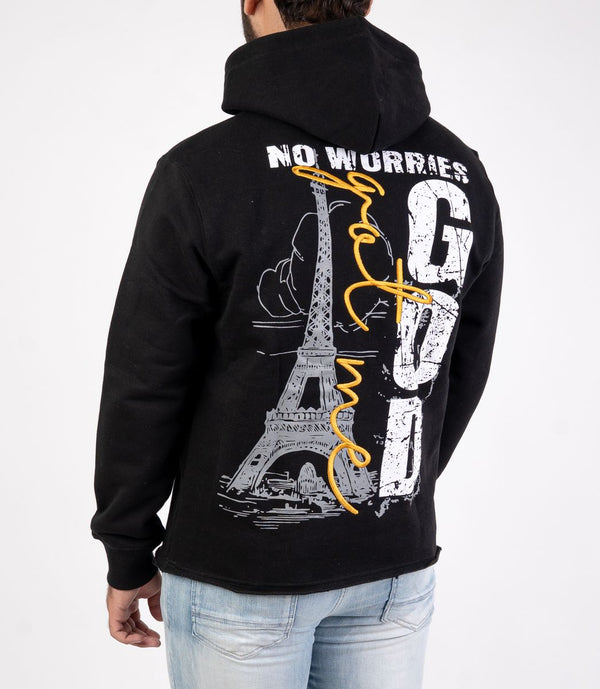 DISASTER HOODIE CROP - GOD BLACK (HOODIE CROP - GOD BLACK)