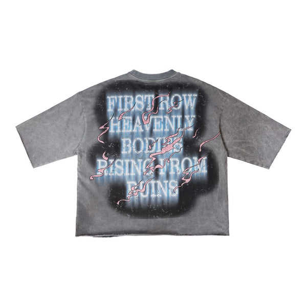 FIRST ROW Cropped Mini Terry T-SHIRT