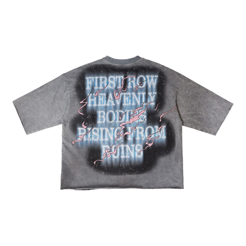 FIRST ROW Cropped Mini Terry T-SHIRT
