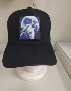GOLD STAR WOLF BLACK TRUCKER HAT